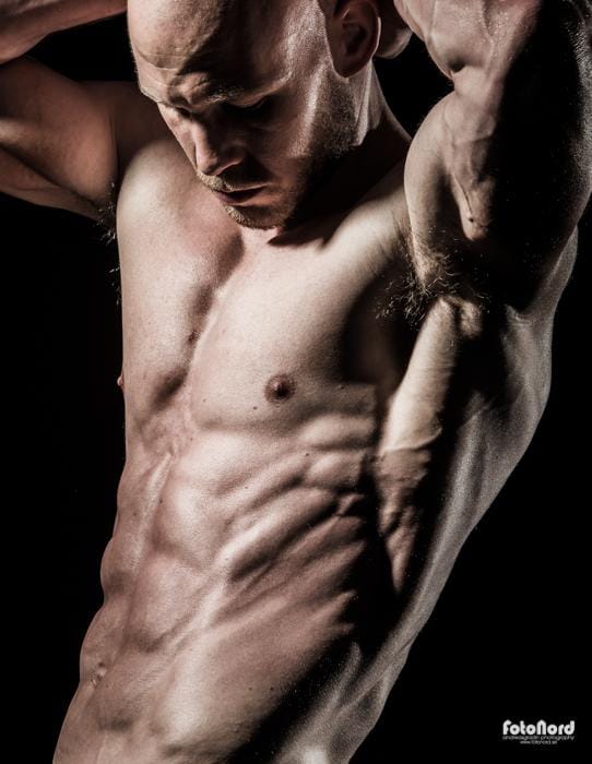 muscular bodybuilder torso