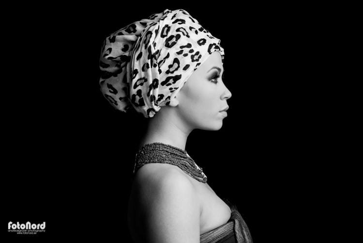 beauty with headscarf