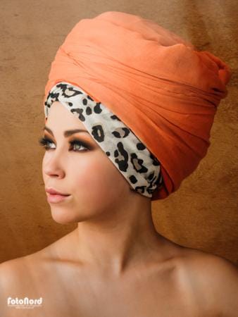 beauty with headscarf