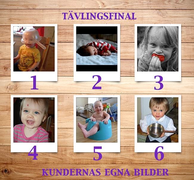 Polaroid photo frame on wood background