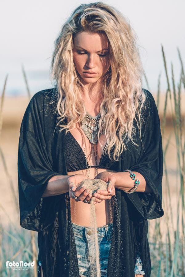 bohemian blonde beauty