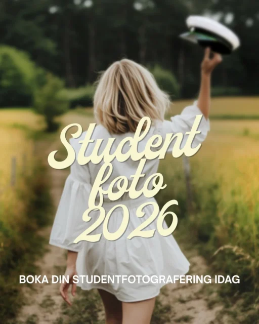 Studentfoto umeå 2026
Nu är det dags att boka årets studentbilder!🌿🌻🥳Under vecka 23-24 kommer jag ha tider för studentfotograferingar med ett erbjudande ➡️ fotografering + 5 högupplösta digitala bilder = 1995 kr
Du har givetvis också möjlighet att köpa till extra bilder, förstoringar m.m.
Fotografering sker antingen i studion i stan eller utomhus i en somrig miljö.
Kontakta mig för bokning! www.fotonord.se