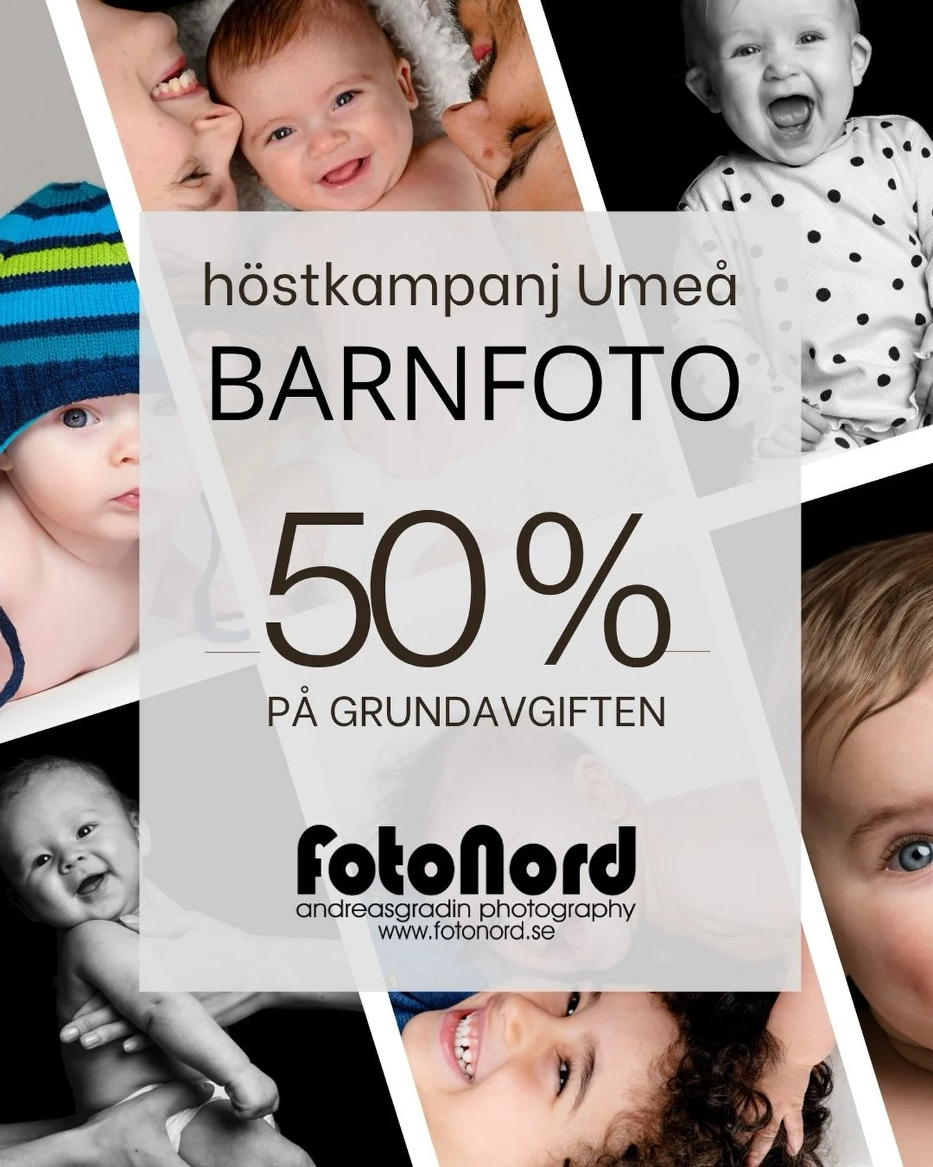 Heads-up! Som vanligt kör jag en kampanj på barnfotografering i studion under hösten fram till jul. Jag har spikat datumen nu, och det blir under tio söndagar mellan september och december. Jag har inte gått ut med någon annonsering ännu. Ni stammisar och följare får som vanligt lite info i förväg och har chans att knipa de tider som passar er bäst. 🌟Ni kan se på Fotonord.se under "barnfotokampanj" vilka datum som är aktuella i år. Bara att skicka ett mail med önskemål om datum och tid så löser vi det. Använd gärna kontaktformuläret på hemsidan. Vi ses i höst! 📷☺️
